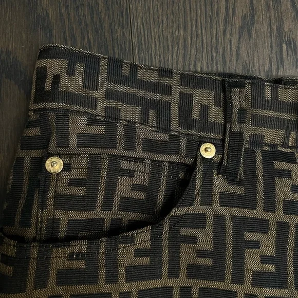 Fendi Classic Zucca Logo Jeans - Picture 4 of 12